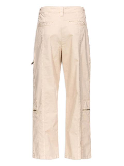 PINKO multiple-pocket pleated straight-leg trousers - Neutrals