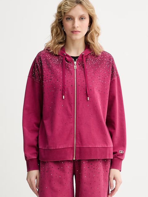 Liu Jo bluza z kapturem damska bawełniana - zdjęcie produktu nr 2