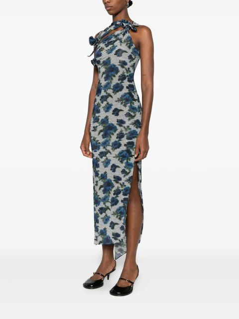 Coperni floral-print maxi dress - Blue