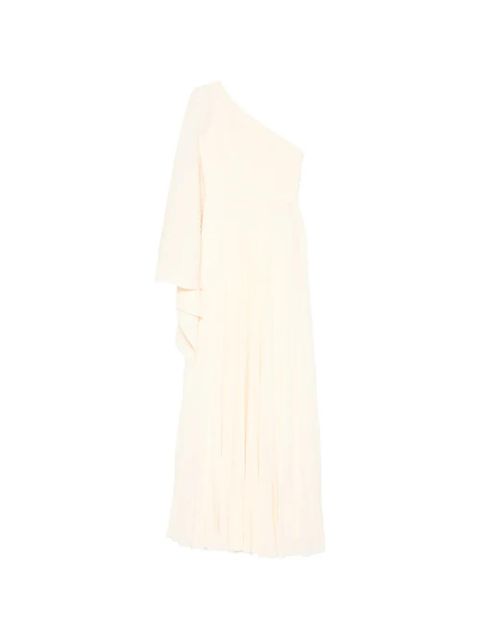 Solace London Maci pleated one-shoulder maxi dress - Yellow - zdjęcie produktu nr 1