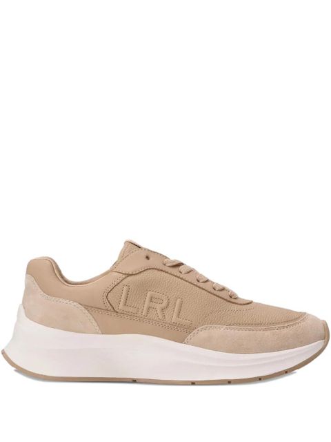 Lauren Ralph Lauren leather-logo sneakers - Neutrals - zdjęcie produktu nr 1