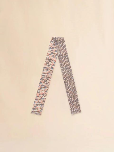 Marni double-sided frayed scarf - Blue