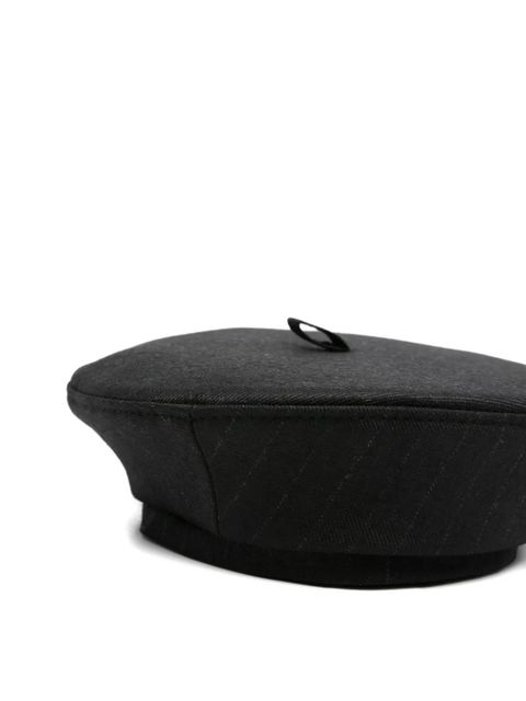 Ruslan Baginskiy pinstriped beret - Black - zdjęcie produktu nr 2