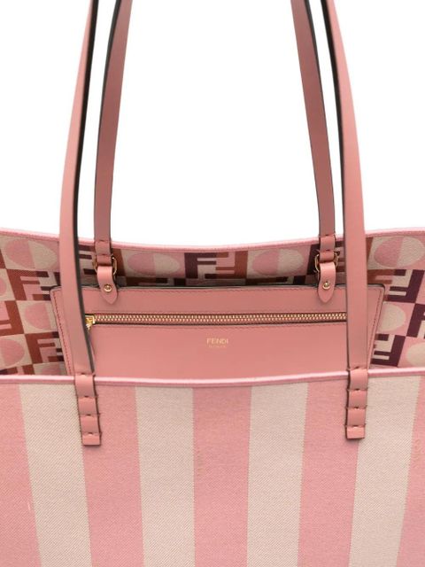 FENDI large striped tote bag - Pink