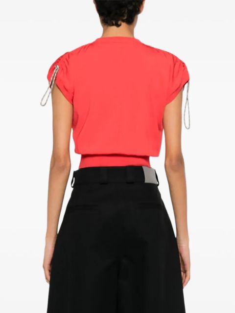 Coperni logo-embroidered drawstring T-shirt