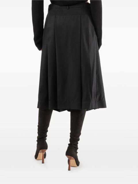 Aya Muse Oenia pleated midi skirt - Black