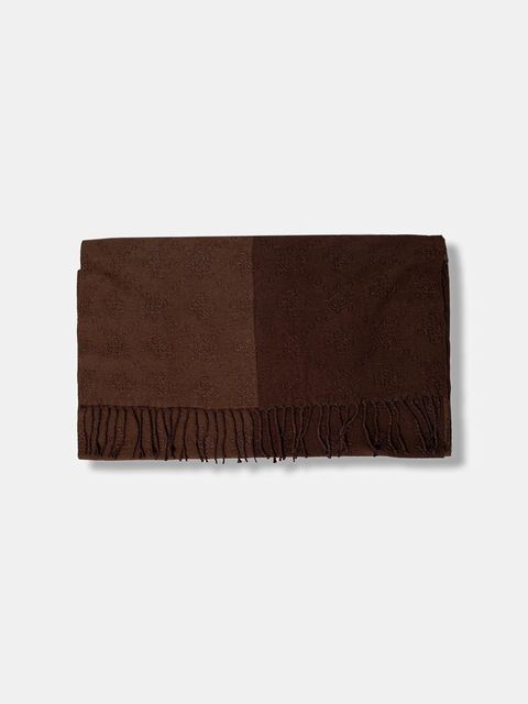 Guess szalik damski kolor brązowy wzorzysty AW5419 POL03 - zdjęcie produktu nr 2