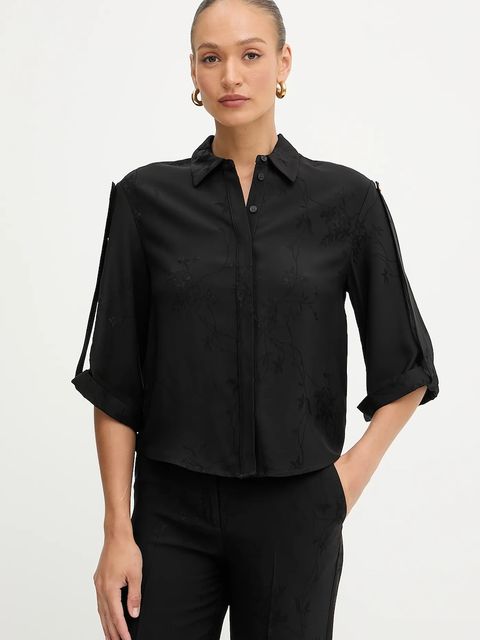 Marciano by Guess koszula WHITNEY damska kolor czarny relaxed z kołnierzykiem klasycznym 5YGH02 7337A - zdjęcie produktu nr 1