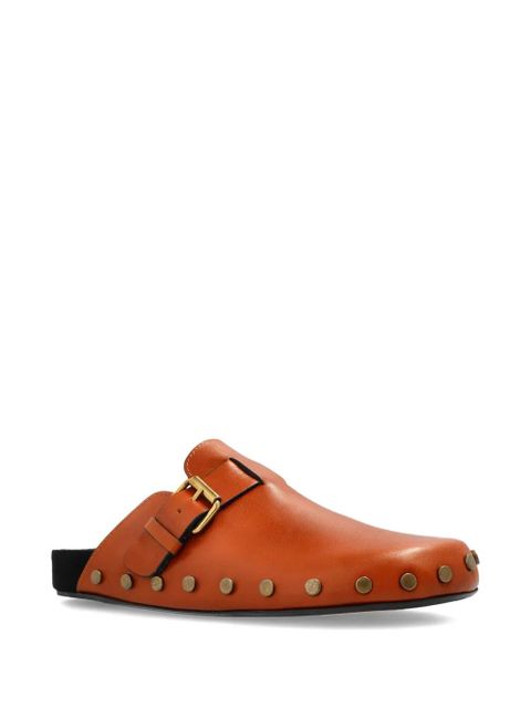 ISABEL MARANT buckle-fastening studded clogs - Brown - zdjęcie produktu nr 2