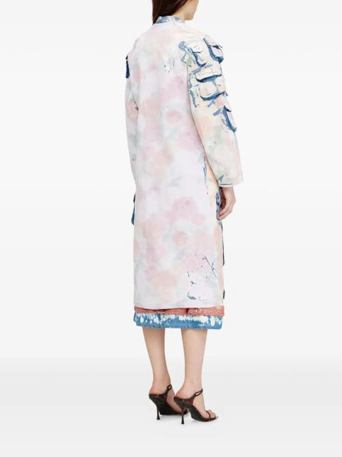 Diesel double-breasted patch-pocket denim jacket - White