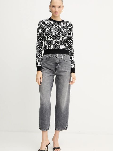 Pinko sweter damski kolor czarny lekki 106041 A2YD - zdjęcie produktu nr 2