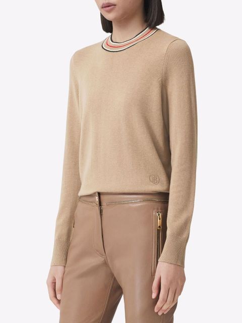 Burberry stripe detail cashmere jumper - Neutrals - zdjęcie produktu nr 2