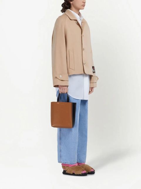 Marni logo-patch shirt jacket - Neutrals - zdjęcie produktu nr 2