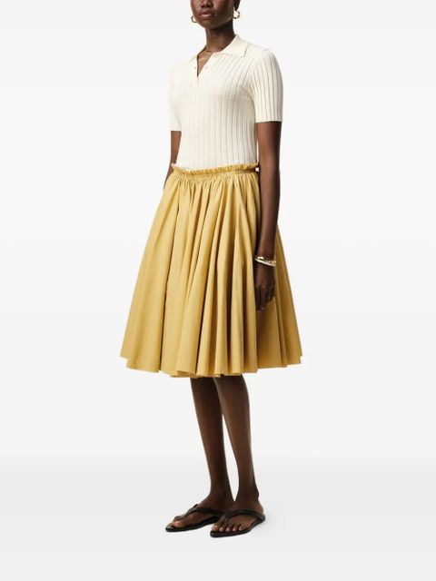 AMI Paris cotton midi corolla skirt - Neutrals
