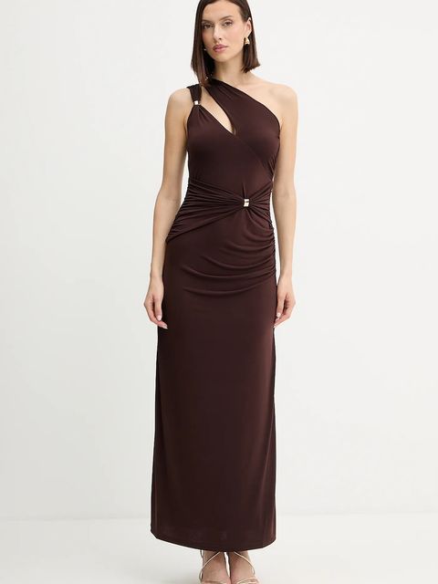 Herve Leger sukienka Aurora kolor brązowy maxi dopasowana RMJ8536054 - zdjęcie produktu nr 1