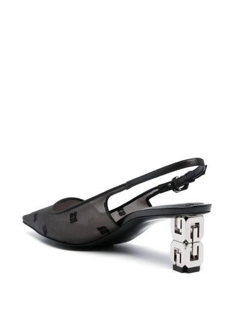 Givenchy 65mm logo-plaque leather pumps - Black