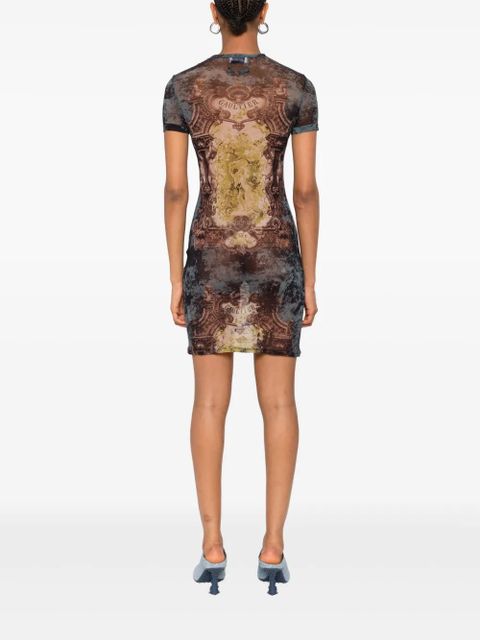Jean Paul Gaultier Médaillon print dress - Blue