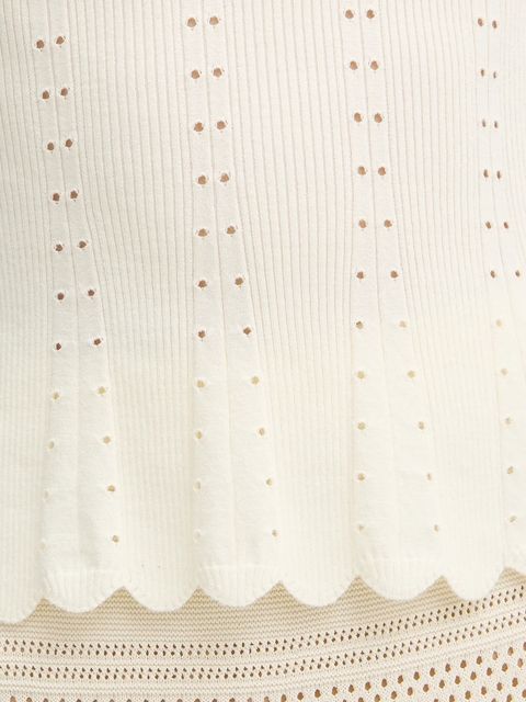 Twinset top kolor beżowy z półgolfem 261TP3052