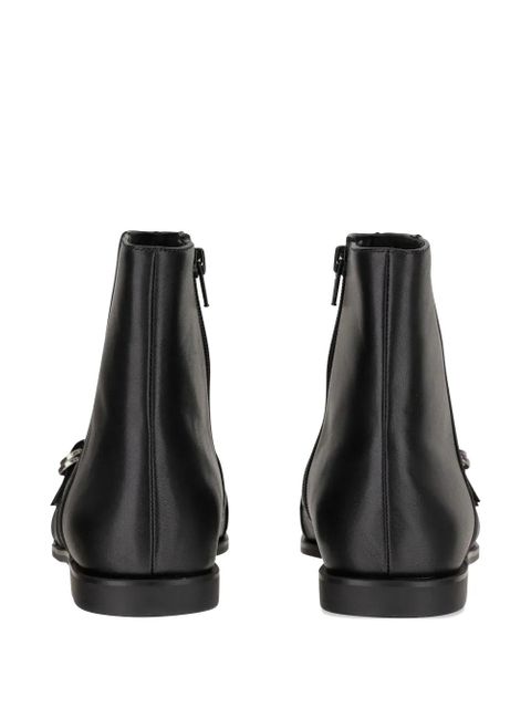 PINKO buckle-detail pointed-toe boots - Black