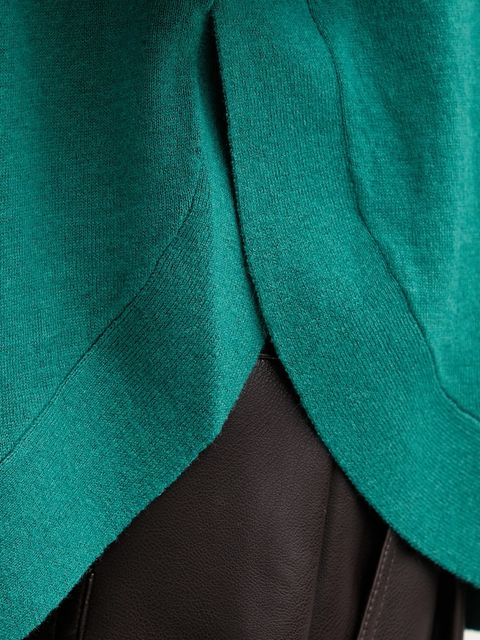 United Colors of Benetton sweter z dodatkiem wełny damski kolor zielony lekki 1Y6SD10EG - zdjęcie produktu nr 2