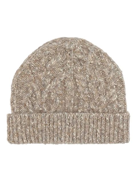 ISABEL MARANT Tolie cable-knit beanie - Neutrals