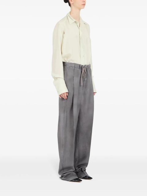 Maison Margiela four stitch-logo long-length track pants - Grey