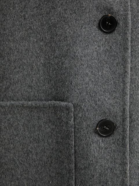 Marc O'Polo płaszcz z dodatkiem wełny kolor szary 600024370013