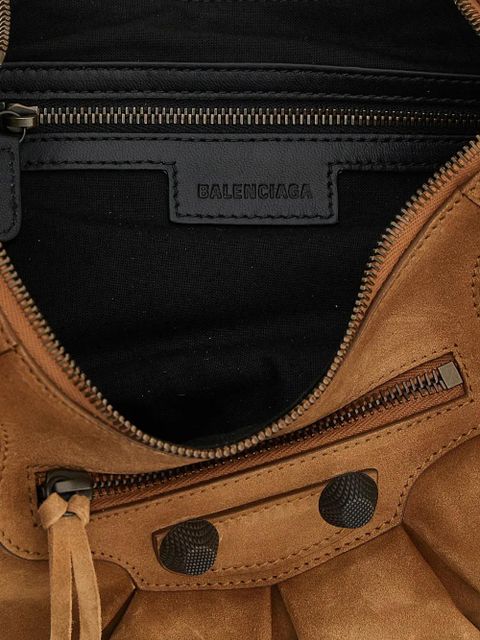 Balenciaga small Le Cagole studded shoulder bag - Brown