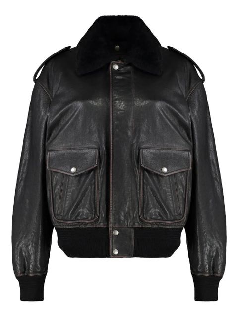 Saint Laurent lambskin bomber jacket - Black - zdjęcie produktu nr 1