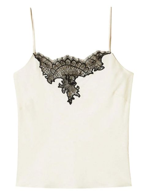 TWINSET lace-trimmed camisole - White - zdjęcie produktu nr 1