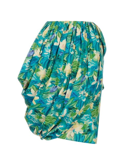 Chloé floral-print draped mini skirt - Blue - zdjęcie produktu nr 2