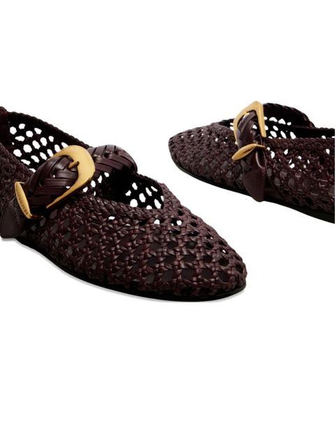 ZIMMERMANN Helix woven buckle ballet flats - Red