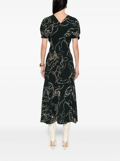 Victoria Beckham printed midi dress - Green