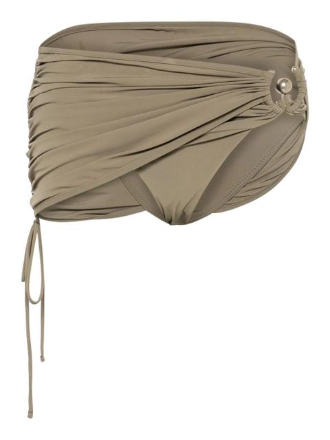 Christopher Esber ruched bikini bottom - Green - zdjęcie produktu nr 1