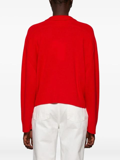 LouLou de Saison Homere buttoned-collar polo tops - Red