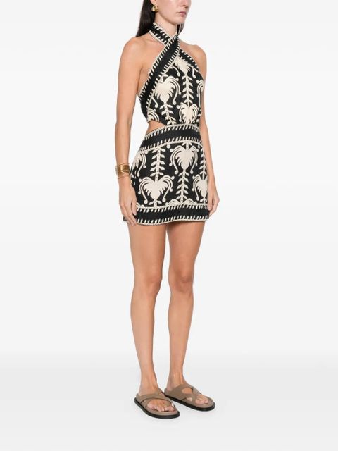 Johanna Ortiz Tide halterneck cut-out mini dress - Black - zdjęcie produktu nr 2