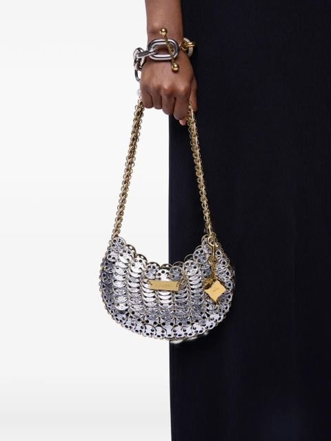 Rabanne Moon Flip bicolor leather-pastilles shoulder bag - Silver - zdjęcie produktu nr 2