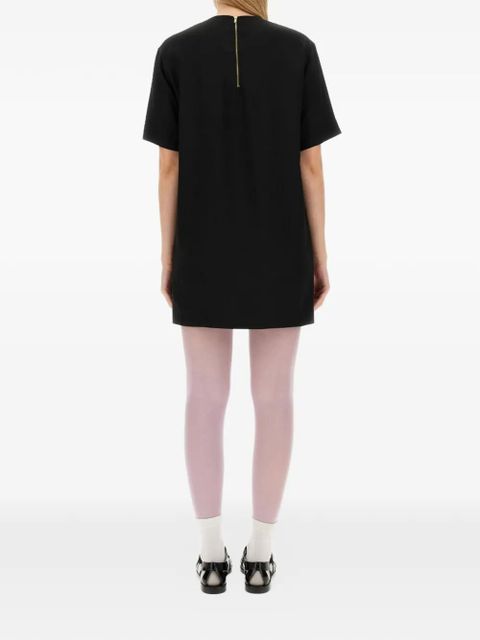 Moschino logo-print mini T-shirt dress - Black