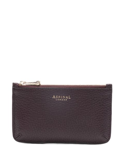 Aspinal Of London Ella pebbled-leather cardholder - Red - zdjęcie produktu nr 1
