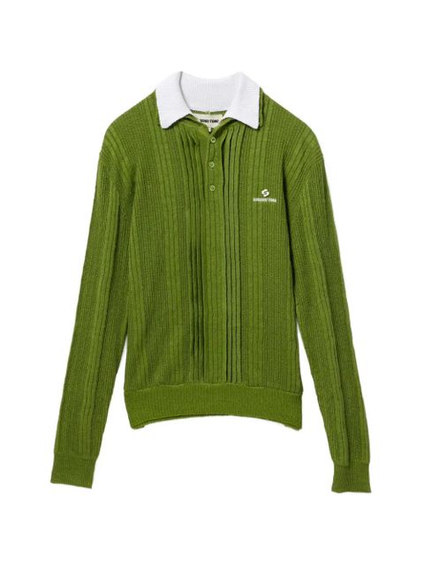 SHUSHU/TONG linen ribbed polo - Green - zdjęcie produktu nr 1