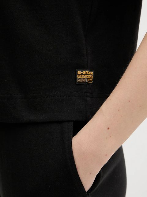 G-Star kombinezon bawełniany kolor czarny bawełniany z dekoltem okrągłym D26101-B771 - zdjęcie produktu nr 2