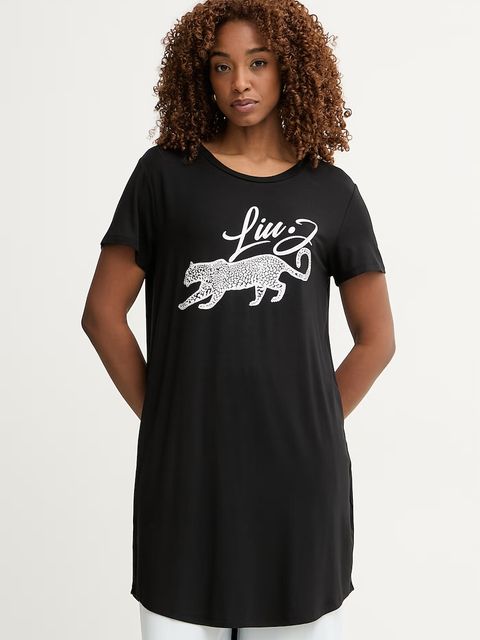 Liu Jo T-shirt damski z wiskozy - zdjęcie produktu nr 1