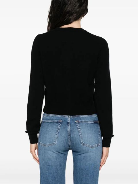 SANDRO ruffle-trim cardigan - Black - zdjęcie produktu nr 2