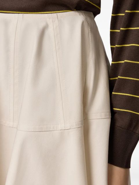 Tod's A-line panelled midi skirt - Neutrals