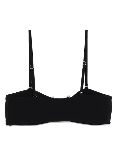 Christopher Esber ruched crescent bikini top - Black - zdjęcie produktu nr 2