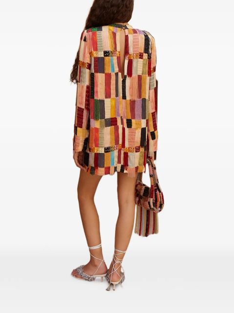 ALEMAIS Majorelle embellished mini dress - Red