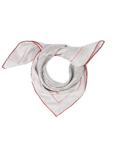 Jacquemus Le Paysan animal-print scarf - White - zdjęcie produktu nr 2