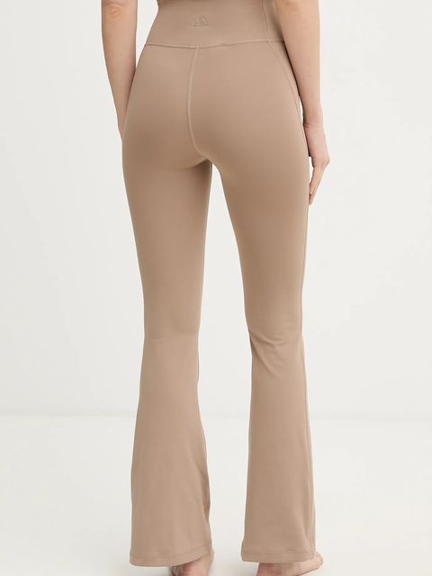 adidas Performance legginsy do jogi All Me damskie kolor beżowy gładkie JV7792