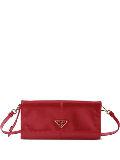 Prada logo-plaque leather bag - Red - zdjęcie produktu nr 1