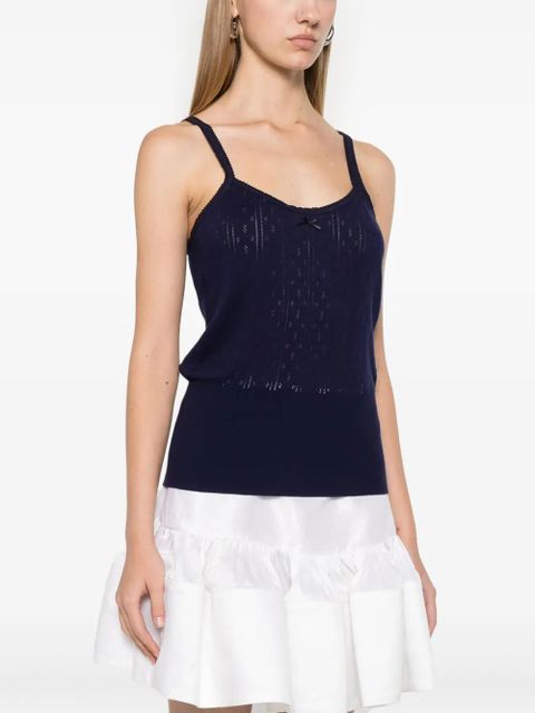 JW Anderson pointelle-knit top - Blue - zdjęcie produktu nr 2